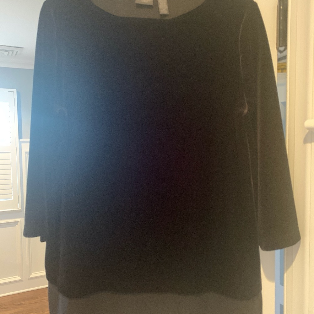 Chico's Traveler's Collection Velvet Tunic with Chiffon Hem